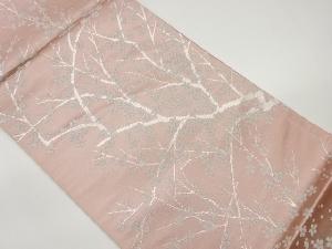 枝梅模様織出し袋帯